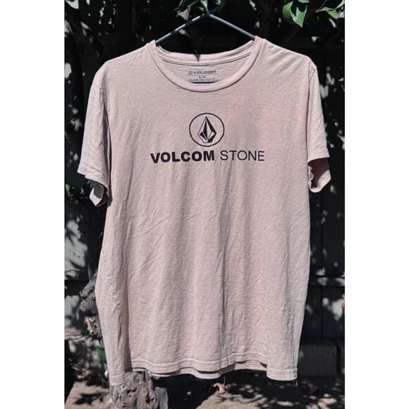 Tan Volcom Stone Logo Men’s Graphic Tee Size M - Picture 1 of 4